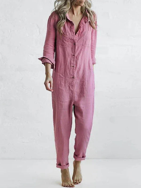 Casey | Casual Button-Down Jumpsuit