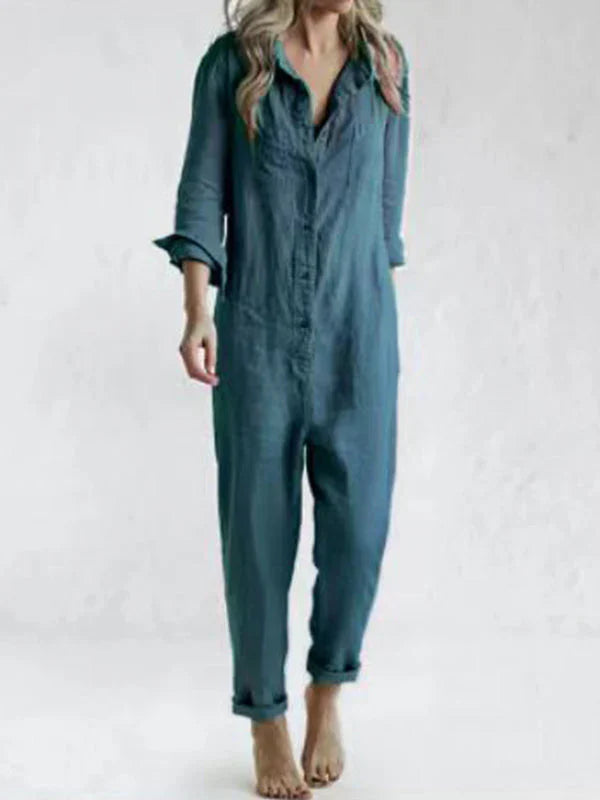 Casey | Casual Button-Down Jumpsuit