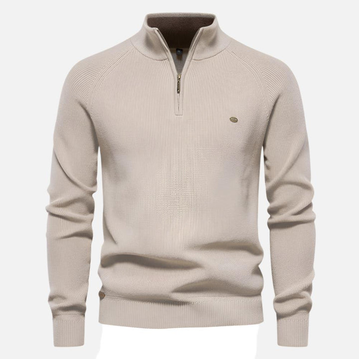 Ryan | Stylish Zip-Up Ribbed Sweater