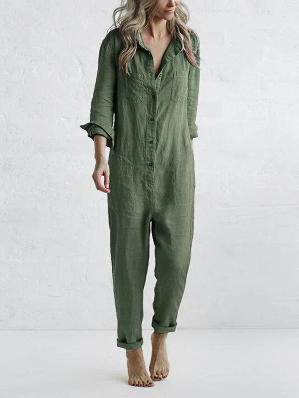 Casey | Casual Button-Down Jumpsuit